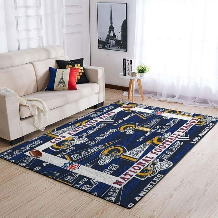Los Angeles Rams Area Rug NFL Area Rug Living Room Area Rug Indoor Indoor Rug Rectangle Carpet