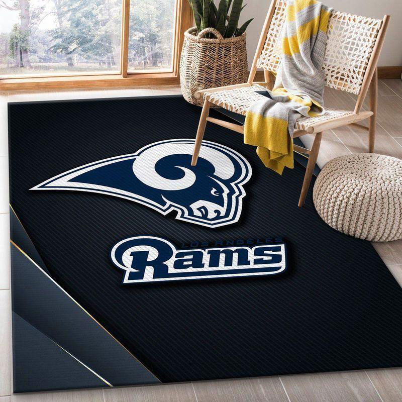 Los Angeles Rams Rug NFL Area Rug Dining Room Rug Indoor Rugs Rectangle Carpet