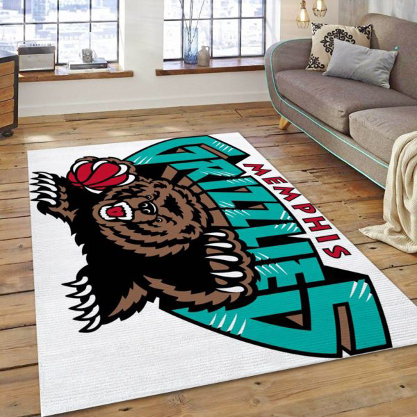 Memphis Grizzlies Rug NBA Area Rug Dining Room Rug Indoor Indoor Rug Rectangle Carpet