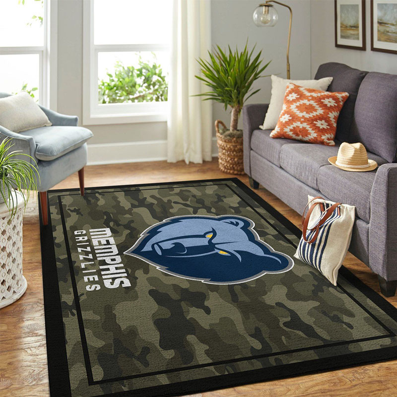 Memphis Grizzlies Area Rug NBA Area Rug Kitchen Rug Indoor Rug Rectangle Carpet