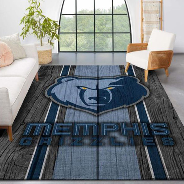 Memphis Grizzlies Area Rug NBA Area Rug Bedroom Rug Indoor Rugs Rectangle Carpet