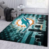 miami dolphins area rug bath rug floor rug regtangle carpet home decor ver 1229