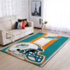 miami dolphins carpet bath rug floor rug regtangle carpet home decor ver 1249