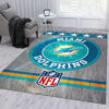 miami dolphins carpet bath rug floor rug regtangle carpet home decor ver 1254