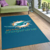 Miami Dolphins Rug NFL Area Rug Dining Room Rug Indoor Indoor Rug Rectangle Carpet 4 miami dolphins rug living room rug floor rug regtangle carpet home decor ver 1281