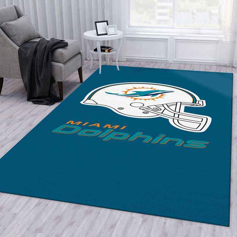 Miami Dolphins Rug NFL Area Rug Kitchen Rug Indoor Indoor Rugs Rectangle Carpet