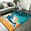 Miami Dolphins Rug NFL Area Rug Bathroom Rugs Indoor Rugs Rectangle Carpet 4 miami dolphins rug living room rug floor rug regtangle carpet home decor ver 1294