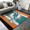 Miami Dolphins Area Rug NFL Area Rug Bedroom Rug Indoor Rug Rectangle Carpet 3 miami dolphins rugs bath rug floor rug regtangle carpet home decor ver 1301