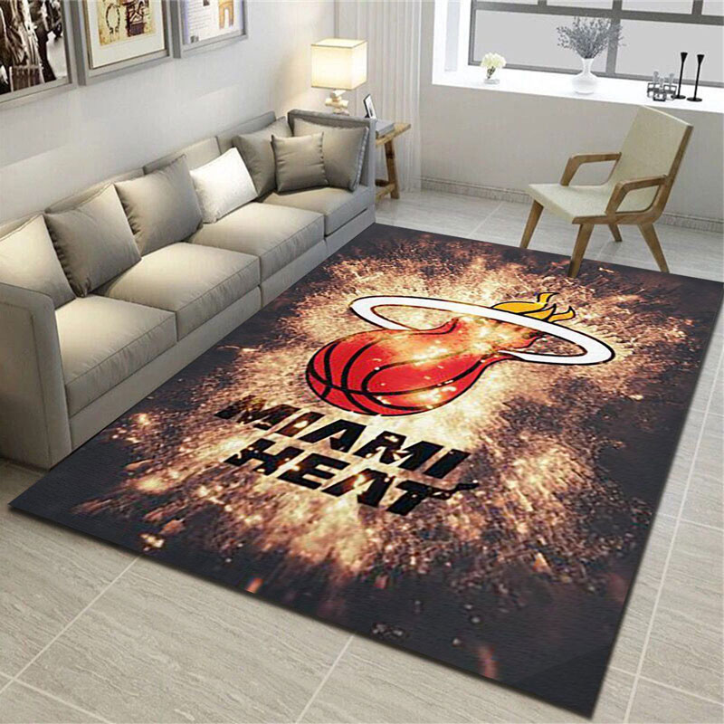 Miami Heat Area Rug NBA Area Rug Dining Room Rugs Indoor Rugs Rectangle Carpet