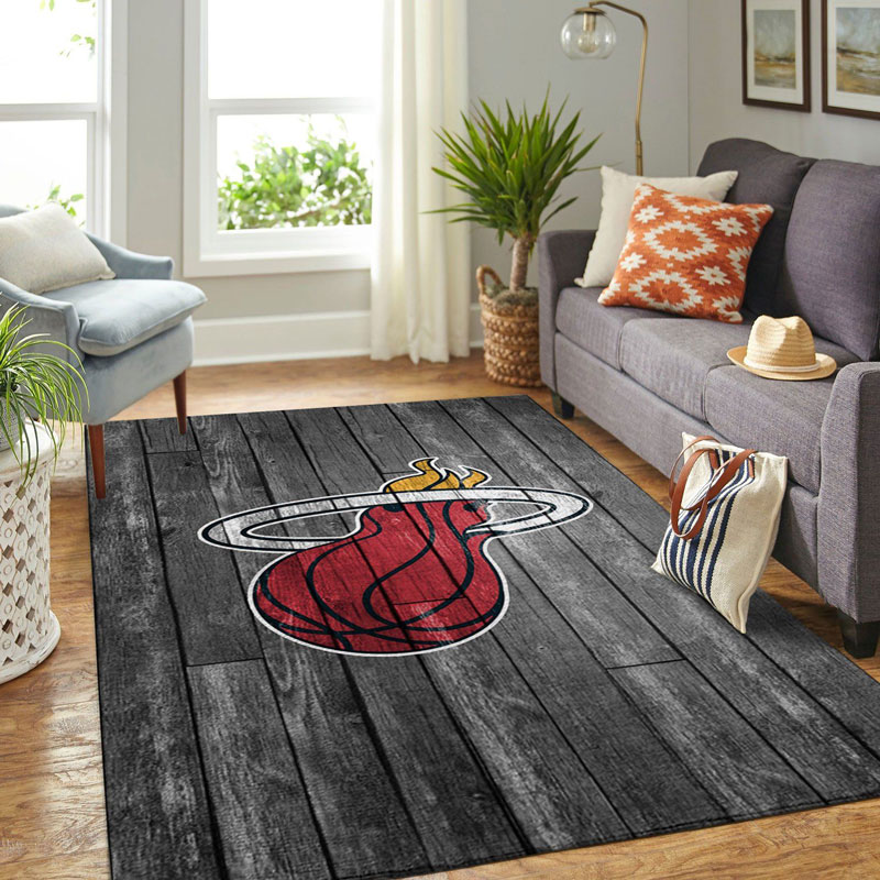 Miami Heat Area Rug NBA Area Rug Bedroom Area Rug Indoor Indoor Rugs Rectangle Carpet