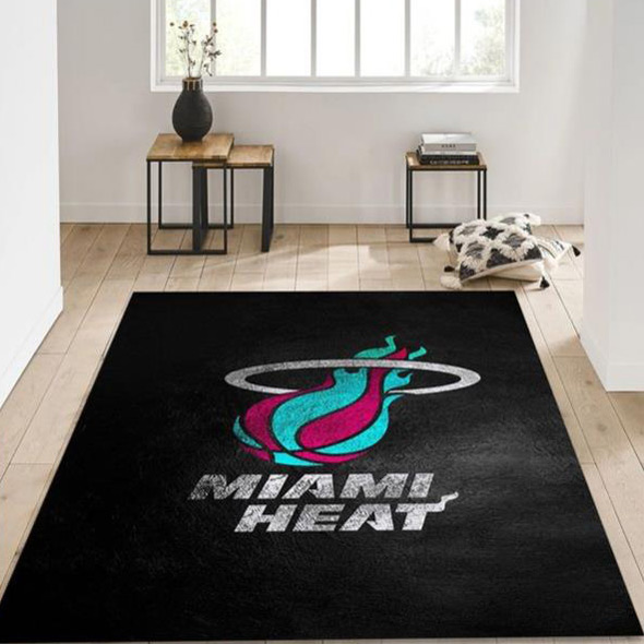Miami Heat Rug NBA Area Rug Bedroom Area Rug Indoor Indoor Rug Rectangle Carpet