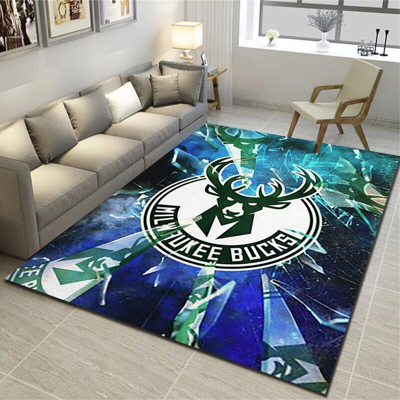 Milwaukee Bucks Area Rug NBA Area Rug Dining Room Rugs Indoor Indoor Rugs Rectangle Carpet