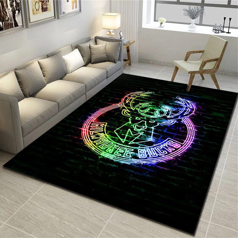 Milwaukee Bucks Area Rug NBA Area Rug Bathroom Rugs Indoor Indoor Rug Rectangle Carpet
