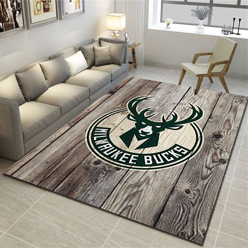 Milwaukee Bucks Area Rug NBA Area Rug Bedroom Area Rug Indoor Rug Rectangle Carpet