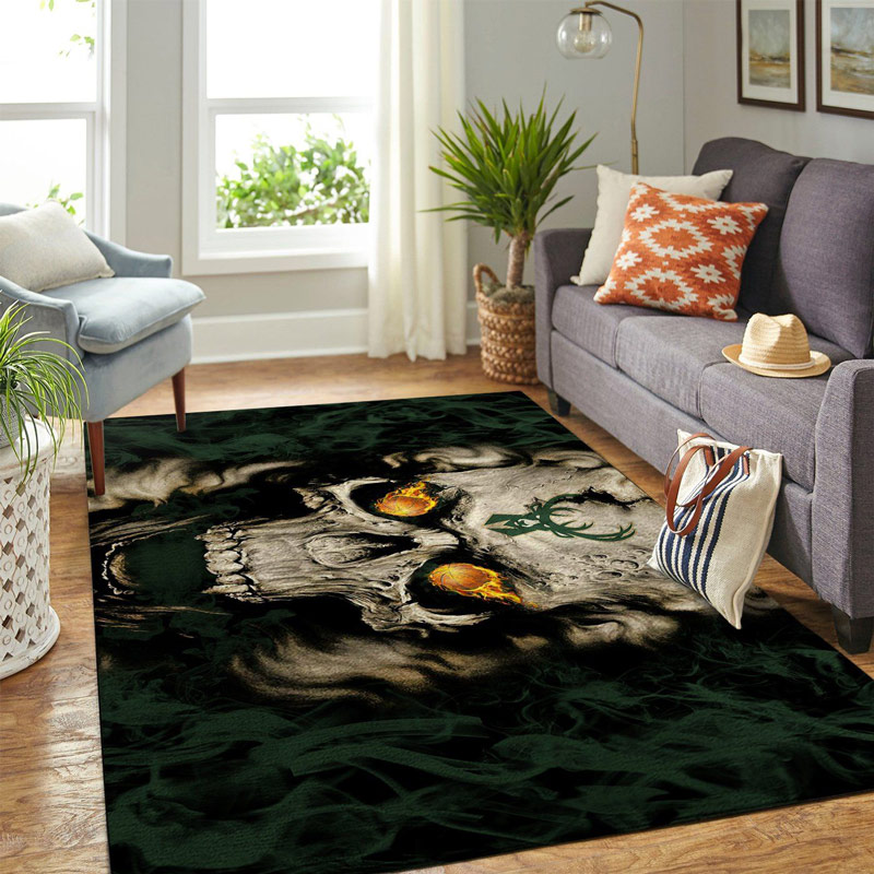 Milwaukee Bucks Rug NBA Area Rug Bathroom Rug Indoor Indoor Rug Rectangle Carpet