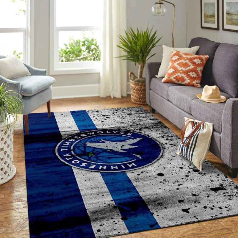 Minnesota Timberwolves Rug NBA Area Rug Living Room Area Rug Indoor Rugs Rectangle Carpet