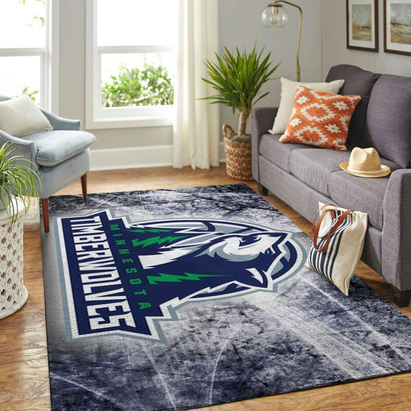 Minnesota Timberwolves Rug NBA Area Rug Living Room Area Rug Indoor Indoor Rug Rectangle Carpet