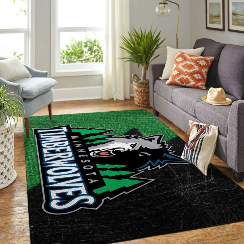 Minnesota Timberwolves Area Rug NBA Area Rug Bathroom Rugs Indoor Rugs Rectangle Carpet