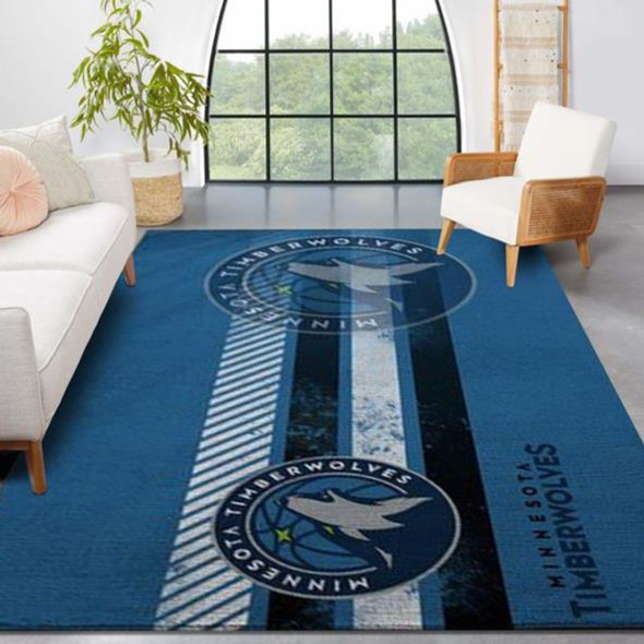 Minnesota Timberwolves Rug NBA Area Rug Dining Room Rug Indoor Indoor Rugs Rectangle Carpet