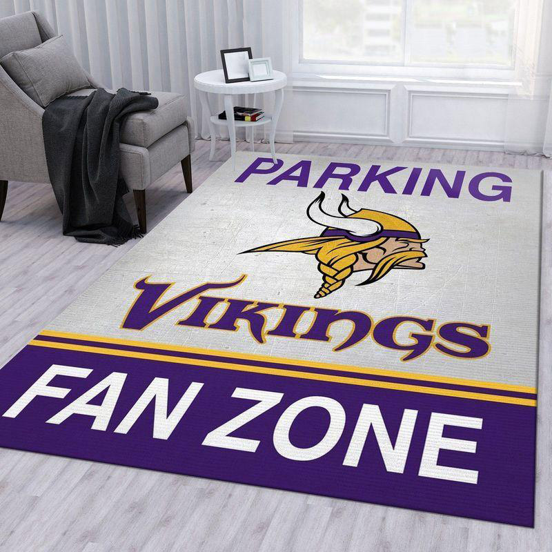 Minnesota Vikings Rug NFL Area Rug Bathroom Rugs Indoor Indoor Rugs Rectangle Carpet
