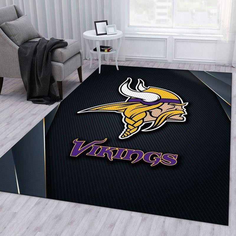 Minnesota Vikings Rug NFL Area Rug Bathroom Rugs Indoor Rug Rectangle Carpet