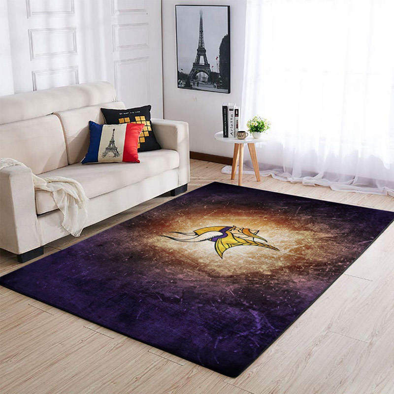 Minnesota Vikings Rug NFL Area Rug Bedroom Rug Indoor Rug Rectangle Carpet