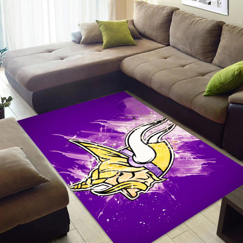 Minnesota Vikings Rug NFL Area Rug Kitchen Rug Indoor Rugs Rectangle Carpet