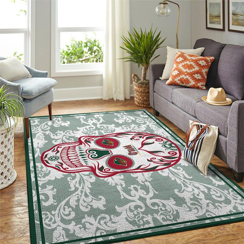 Minnesota Wild Area Rug NHL Area Rug Kitchen Rug Indoor Rug Rectangle Carpet