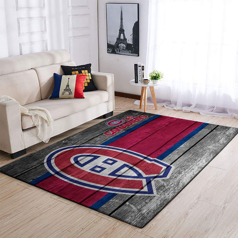 Montreal Canadiens Area Rug NHL Area Rug Dining Room Rugs Indoor Rugs Rectangle Carpet