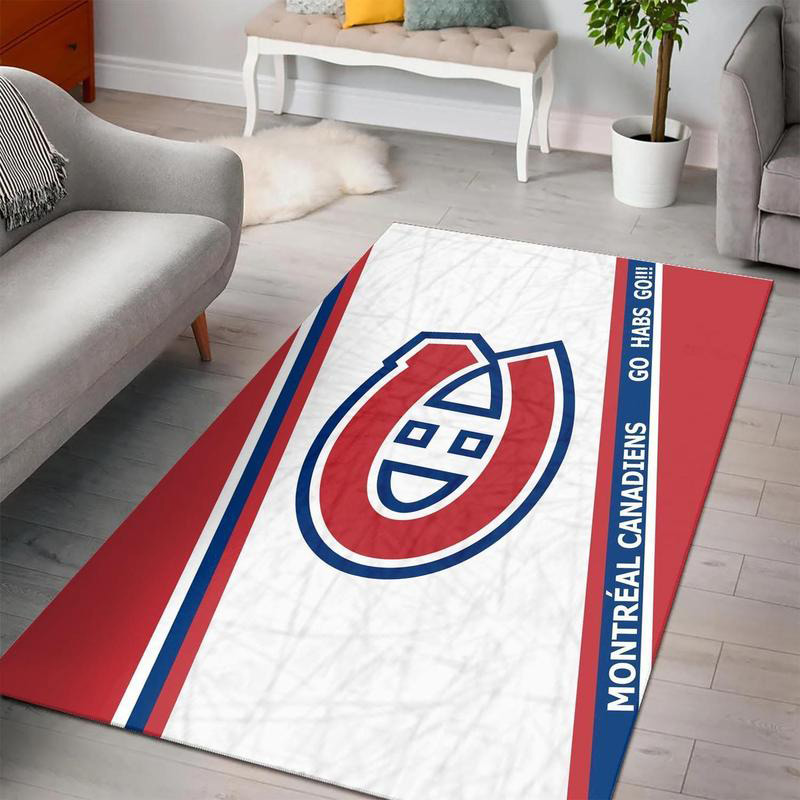 Montreal Canadiens Area Rug NHL Area Rug Bathroom Rugs Indoor Rugs Rectangle Carpet