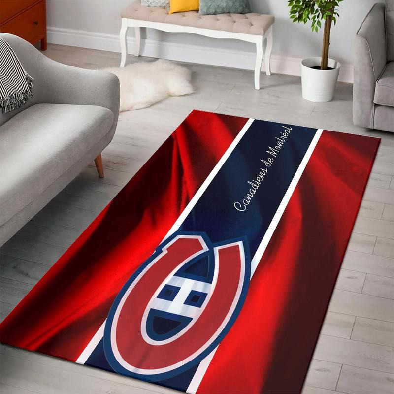 Montreal Canadiens Area Rug NHL Area Rug Bedroom Rug Indoor Indoor Rug Rectangle Carpet