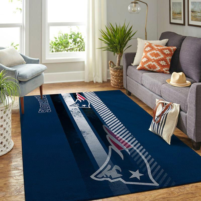 New England Patriot Area Rug NFL Area Rug Living Room Area Rug Indoor Rug Rectangle Carpet