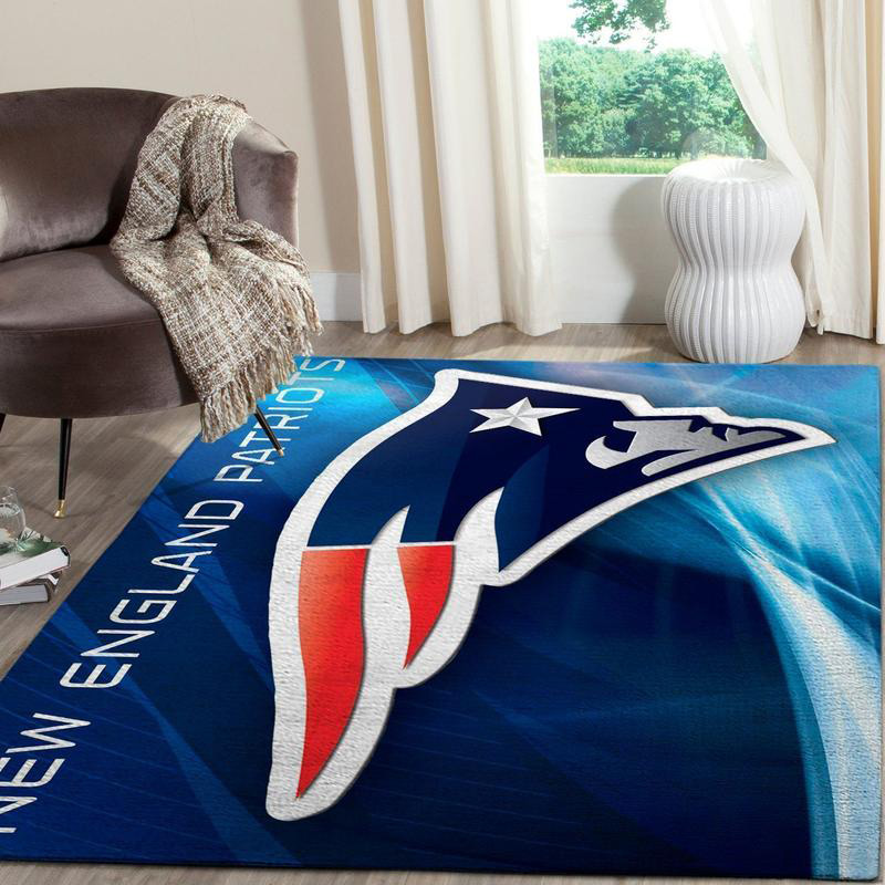 New England Patriot Area Rug NFL Area Rug Living Room Area Rug Indoor Indoor Rug Rectangle Carpet