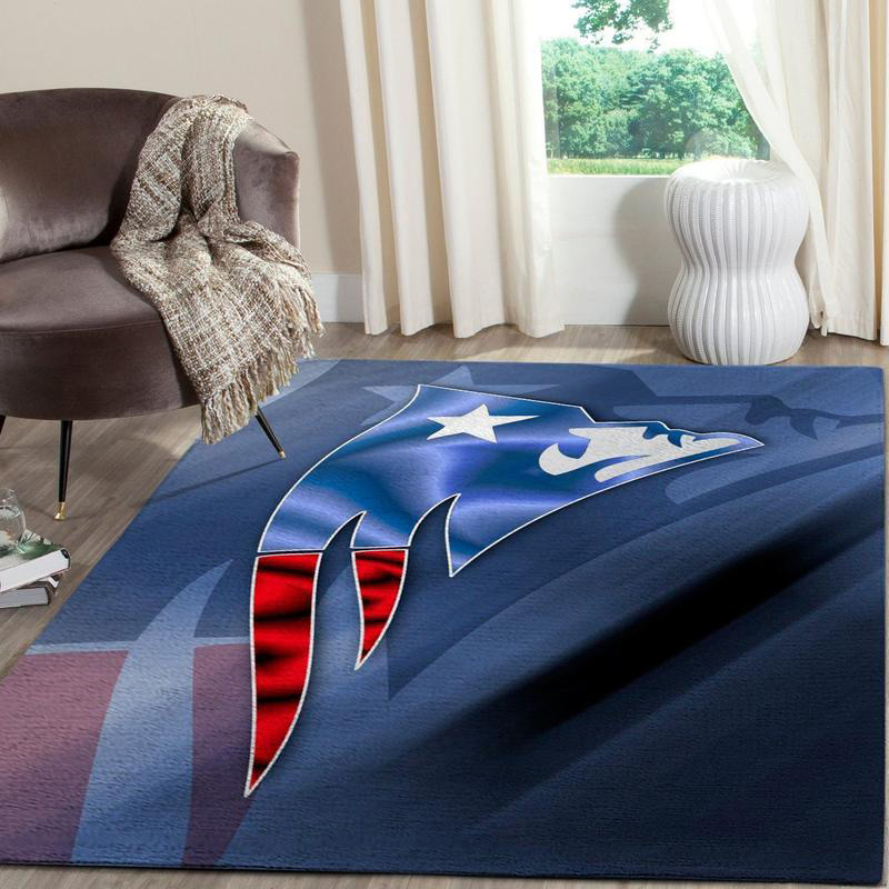 New England Patriot Rug NFL Area Rug Dining Room Rug Indoor Indoor Rugs Rectangle Carpet