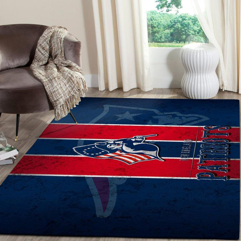 New England Patriot Rug NFL Area Rug Living Room Area Rug Indoor Rug Rectangle Carpet