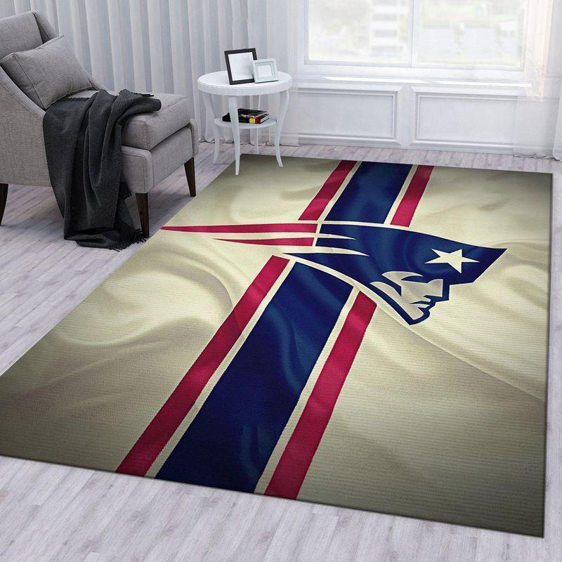 New England Patriot Area Rug NFL Area Rug Dining Room Rugs Indoor Rugs Rectangle Carpet
