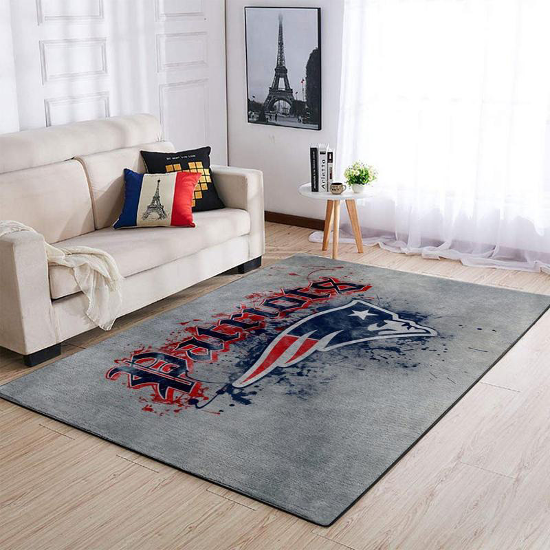 New England Patriot Area Rug NFL Area Rug Bedroom Area Rug Indoor Rug Rectangle Carpet