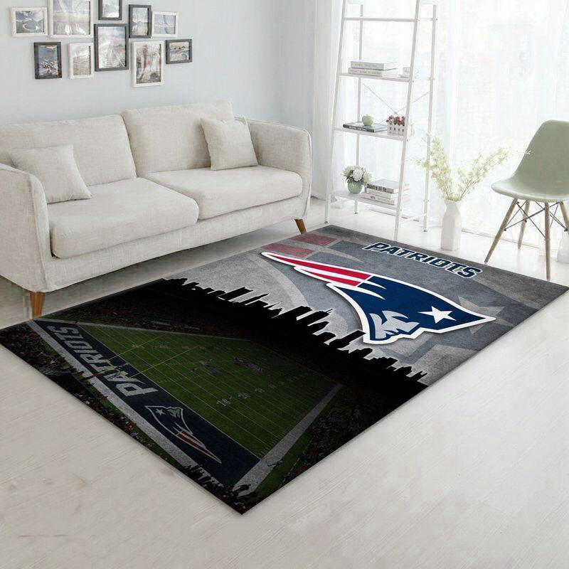New England Patriot Rug NFL Area Rug Dining Room Rug Indoor Rug Rectangle Carpet