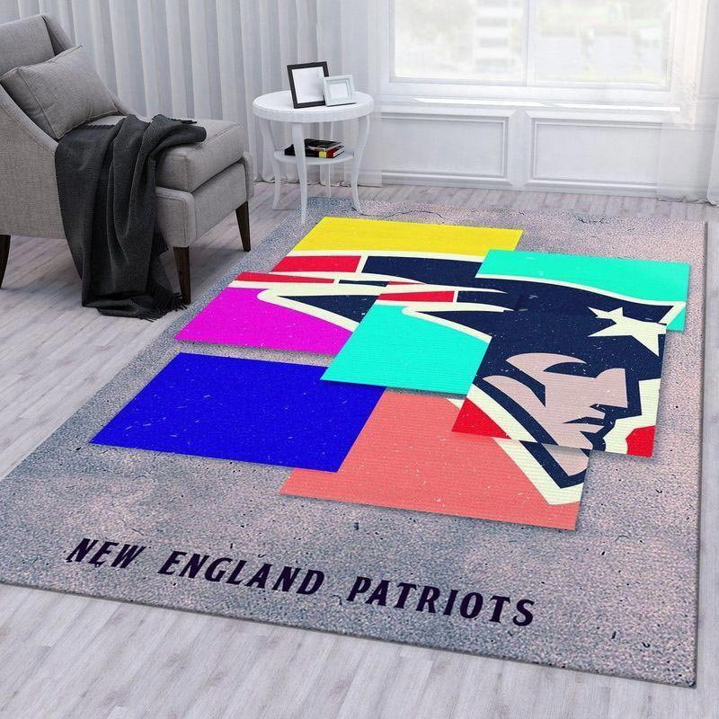 New England Patriot Area Rug NFL Area Rug Bedroom Area Rug Indoor Indoor Rugs Rectangle Carpet