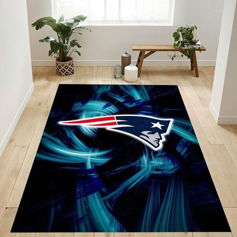 New England Patriot Area Rug NFL Area Rug Living Room Area Rug Indoor Rug Rectangle Carpet