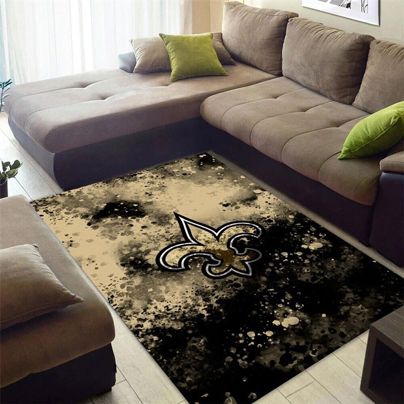 New Orleans Saints Rug NFL Area Rug Living Room Area Rug Indoor Rugs Rectangle Carpet