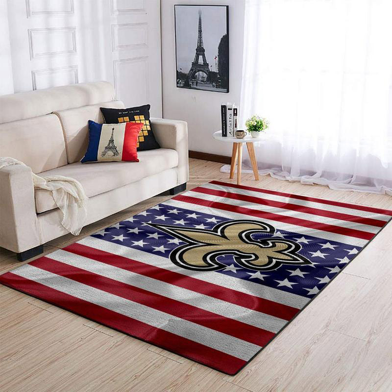 New Orleans Saints Area Rug NFL Area Rug Living Room Area Rug Indoor Rug Rectangle Carpet