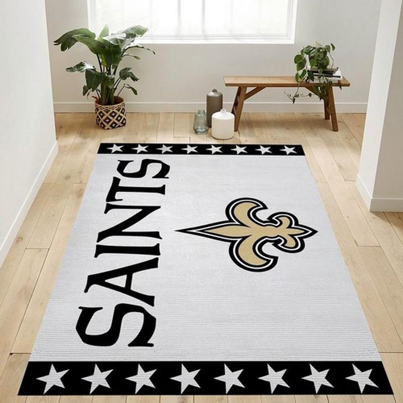 New Orleans Saints Area Rug NFL Area Rug Kitchen Rug Indoor Rugs Rectangle Carpet