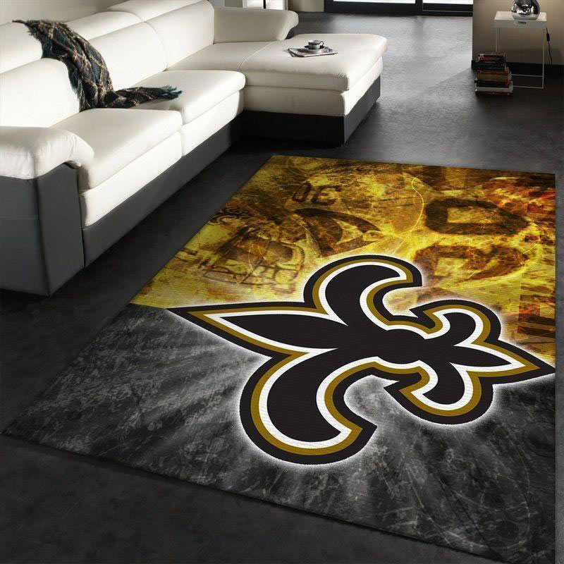 New Orleans Saints Rug NFL Area Rug Bathroom Rugs Indoor Rugs Rectangle Carpet
