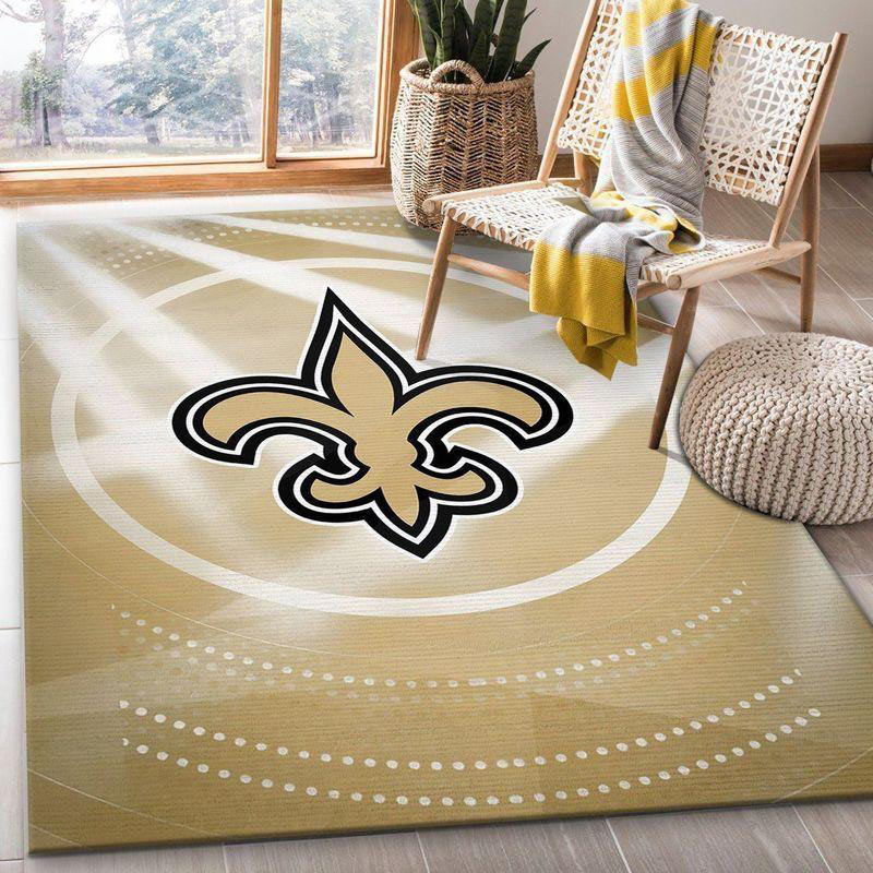 New Orleans Saints Area Rug NFL Area Rug Living Room Rug Indoor Indoor Rug Rectangle Carpet