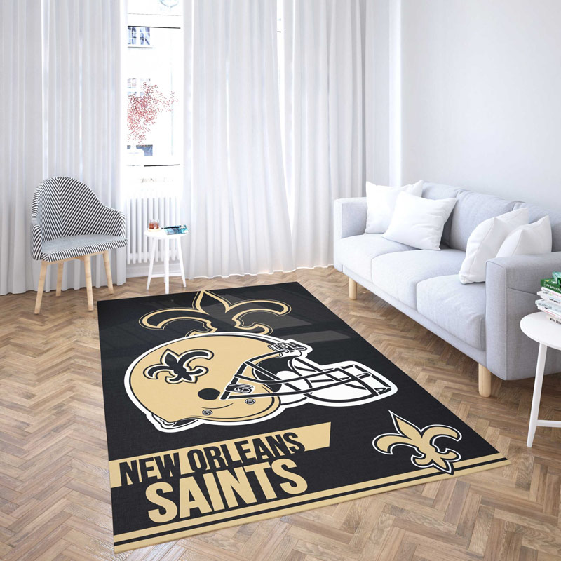 New Orleans Saints Area Rug NFL Area Rug Dining Room Rug Indoor Indoor Rug Rectangle Carpet