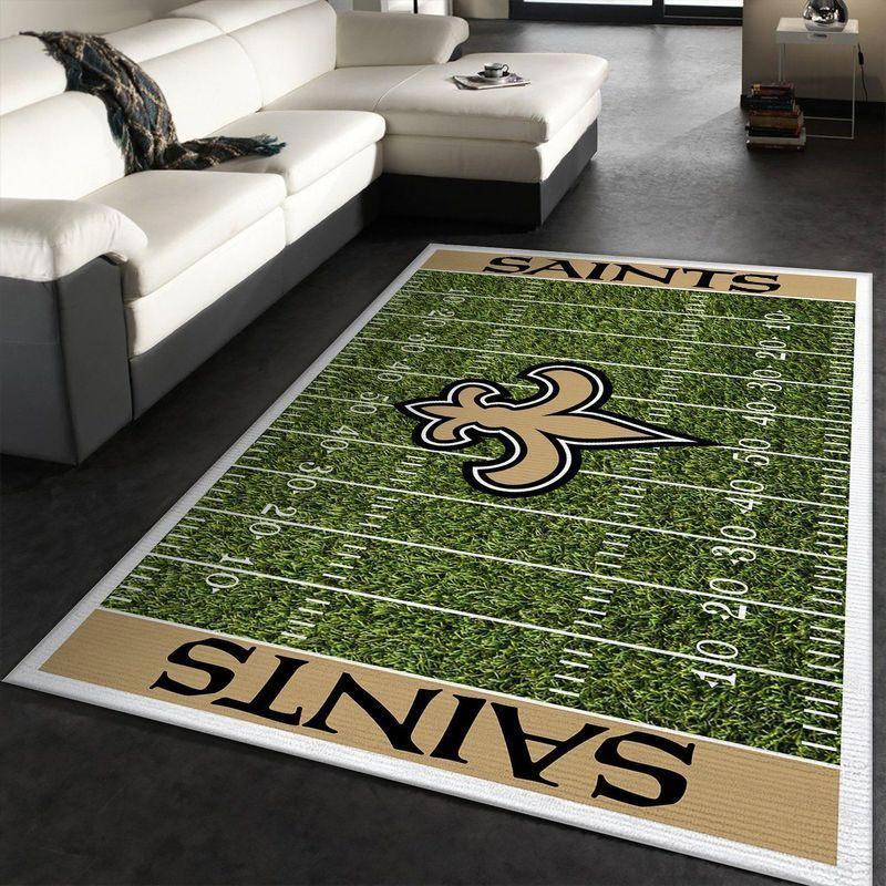 New Orleans Saints Area Rug NFL Area Rug Living Room Area Rug Indoor Indoor Rug Rectangle Carpet