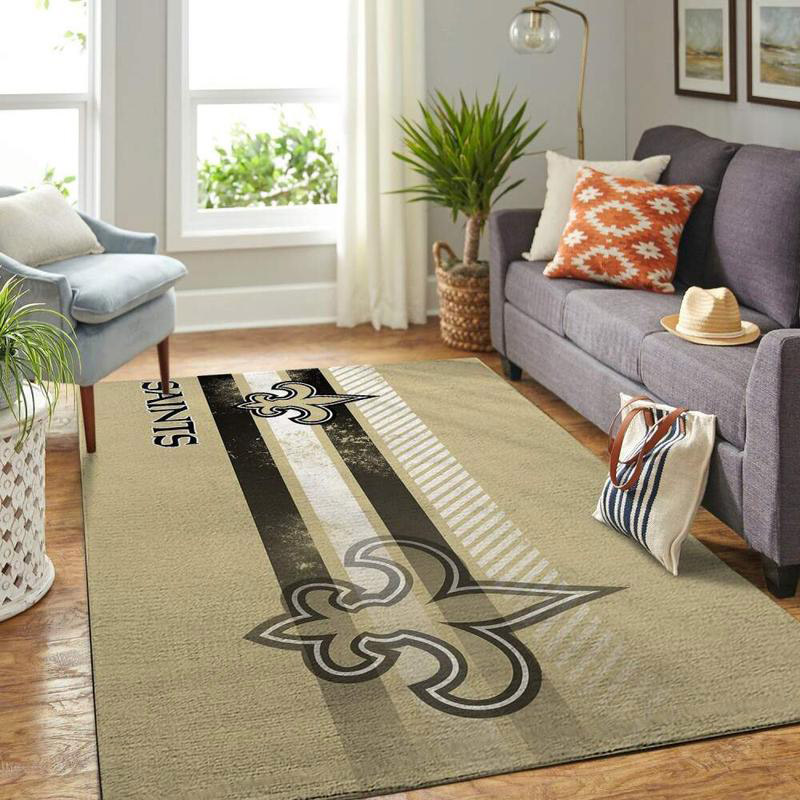 New Orleans Saints Area Rug NFL Area Rug Bathroom Rug Indoor Rugs Rectangle Carpet