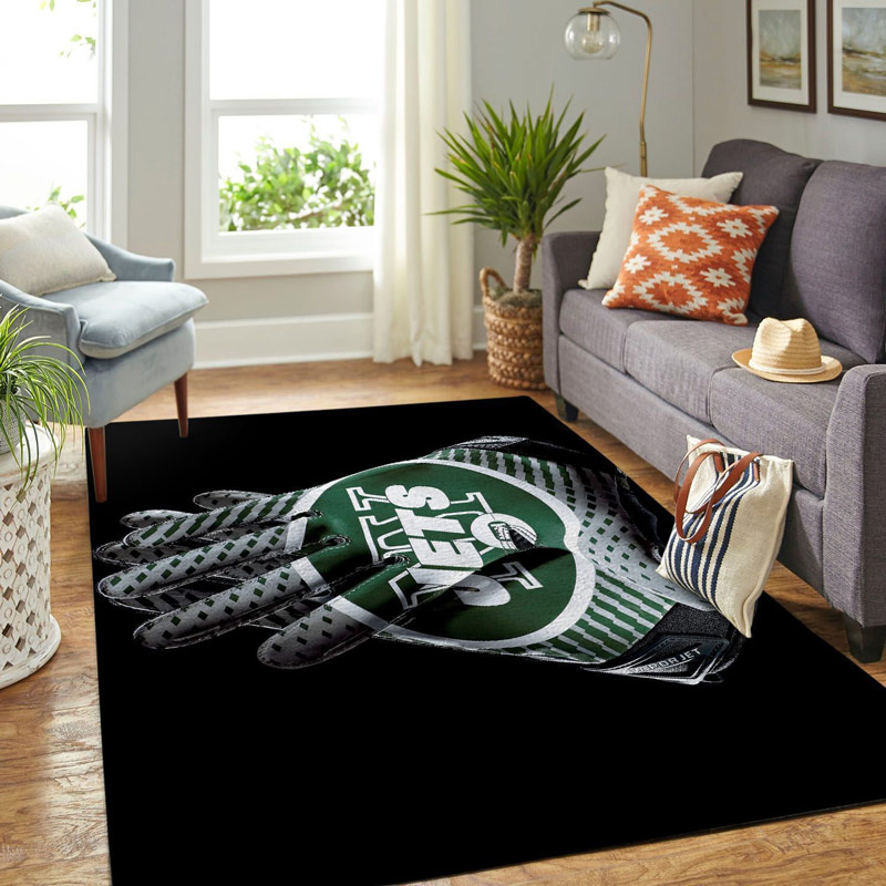 New York Jets Rug NFL Area Rug Dining Room Rug Indoor Rug Rectangle Carpet