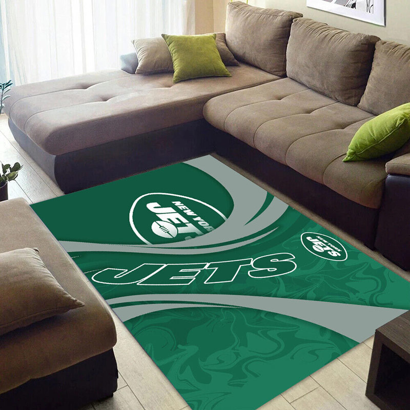 New York Jets Rug NFL Area Rug Dining Room Rug Indoor Rug Rectangle Carpet